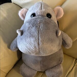 NWT Happy Hippo - Gray Plush Toy by Aurora